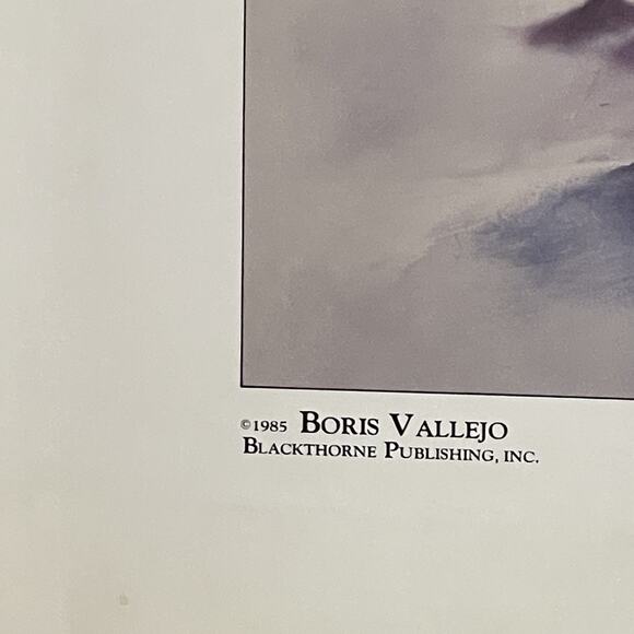 Vintage 1985 Boris Vallejo Warrior Women Art Print No 32 of 250 Fantasy Pinup - Picture 5 of 8